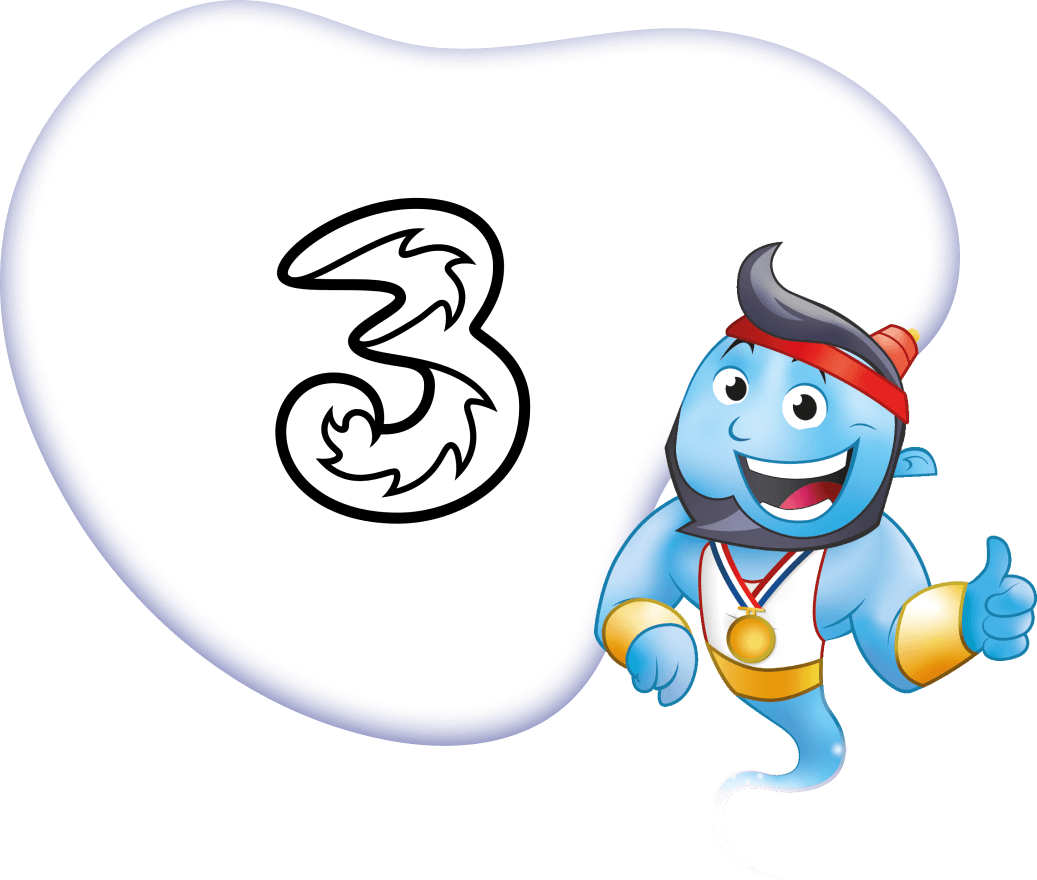 Three logo with Genie