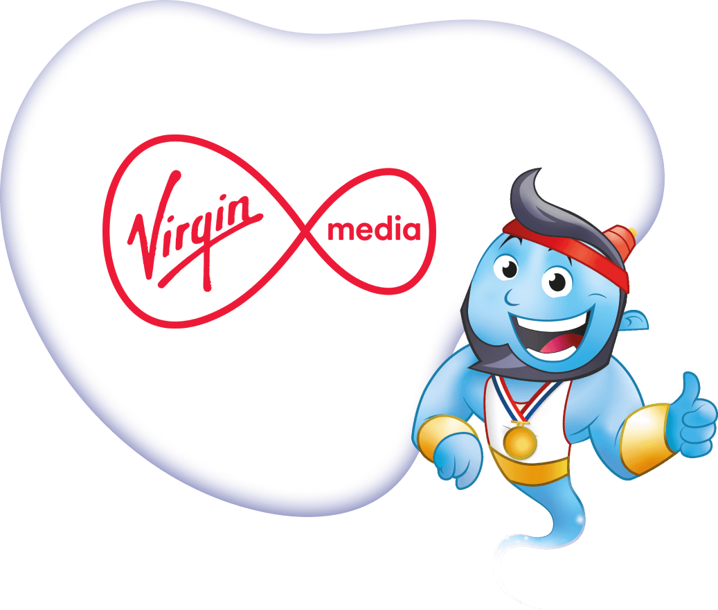 Virgin Media logo with Genie