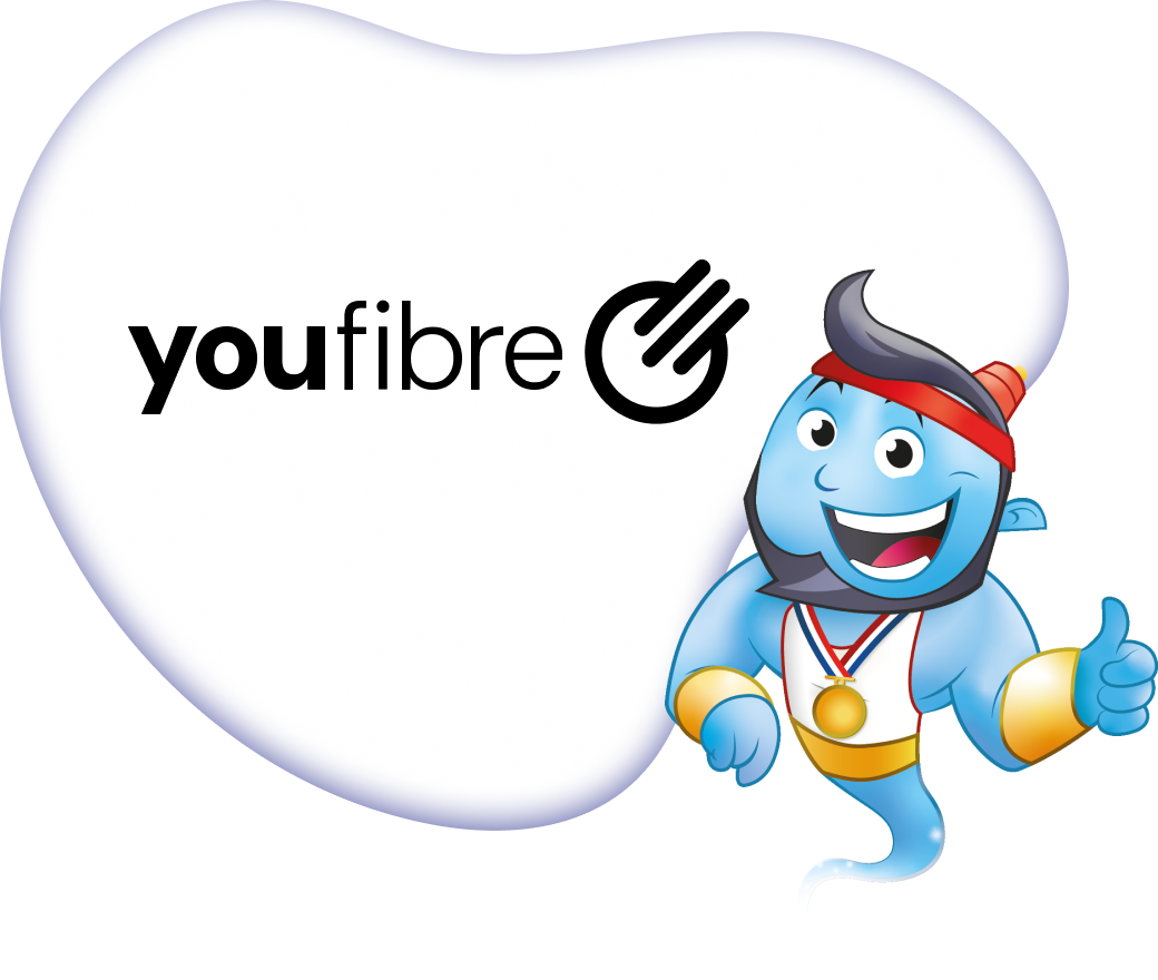 YouFibre logo with Genie